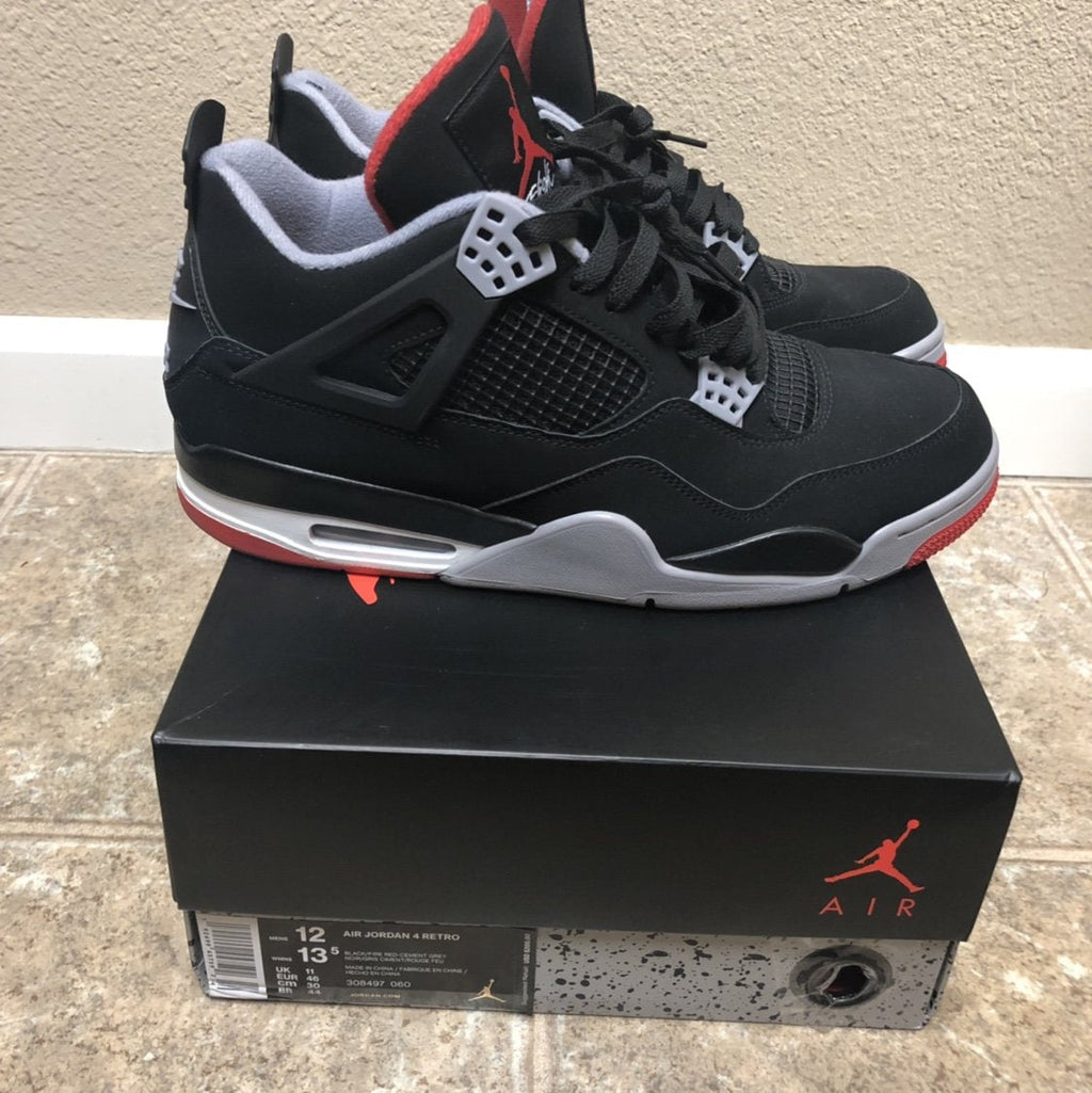 Air Jordan 4 Retro Bred 2019 Release Mens - 308497-060